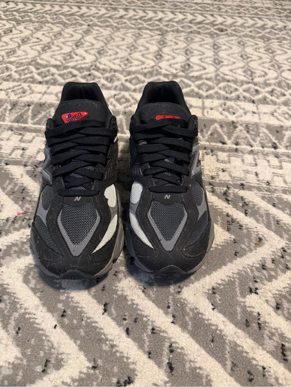 New Balance Men's Black, Gray and White Athletic Sneakers